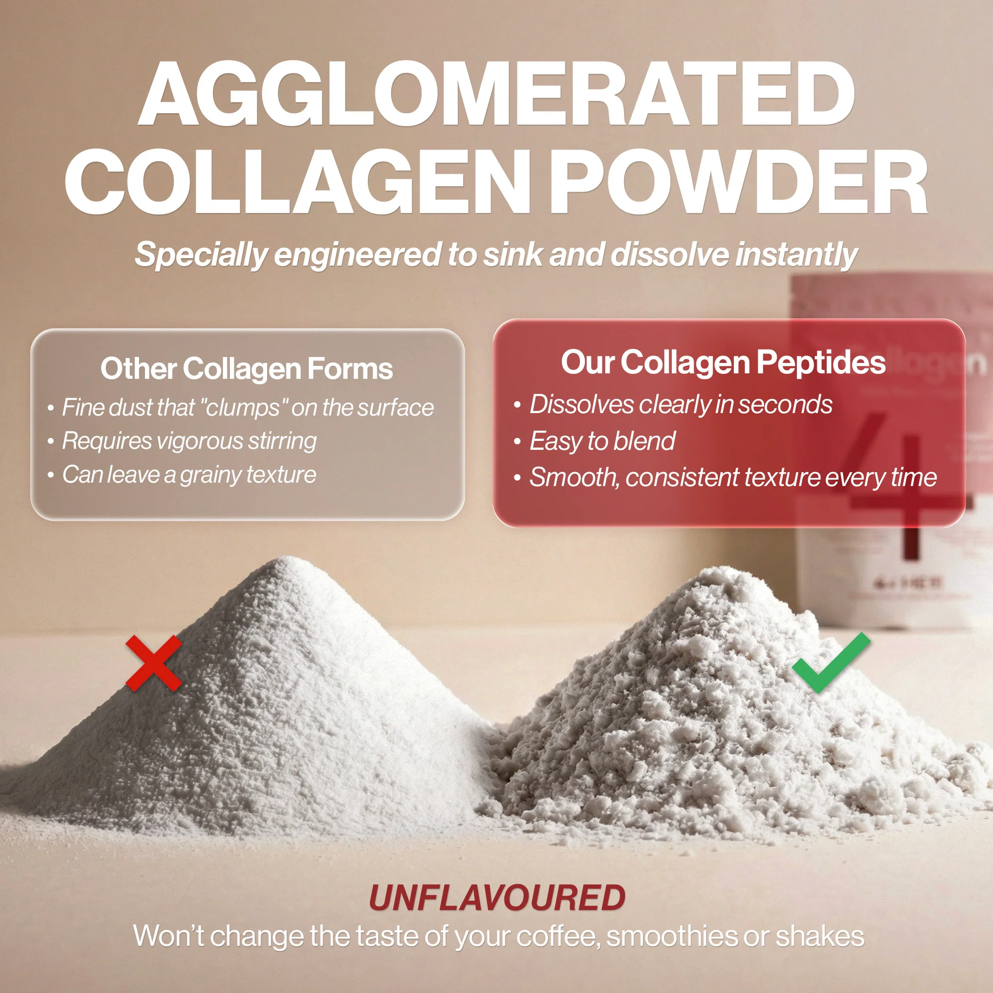 4 HER Collagen Pure 100% Pure Hydrolysed Bovine Collagen Peptides Powder 500g - Image 4