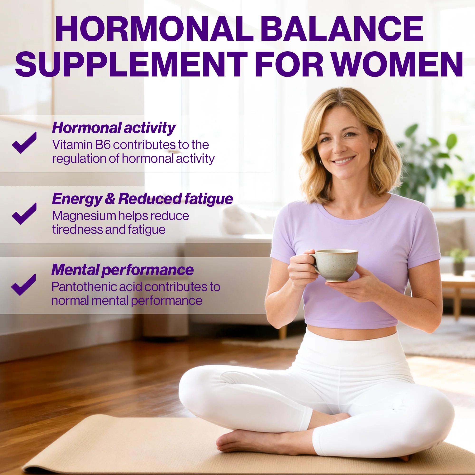 4 HER Hormonal Balance Multivitamin & Botanical Blend for Women 60 Tablets - Image 5