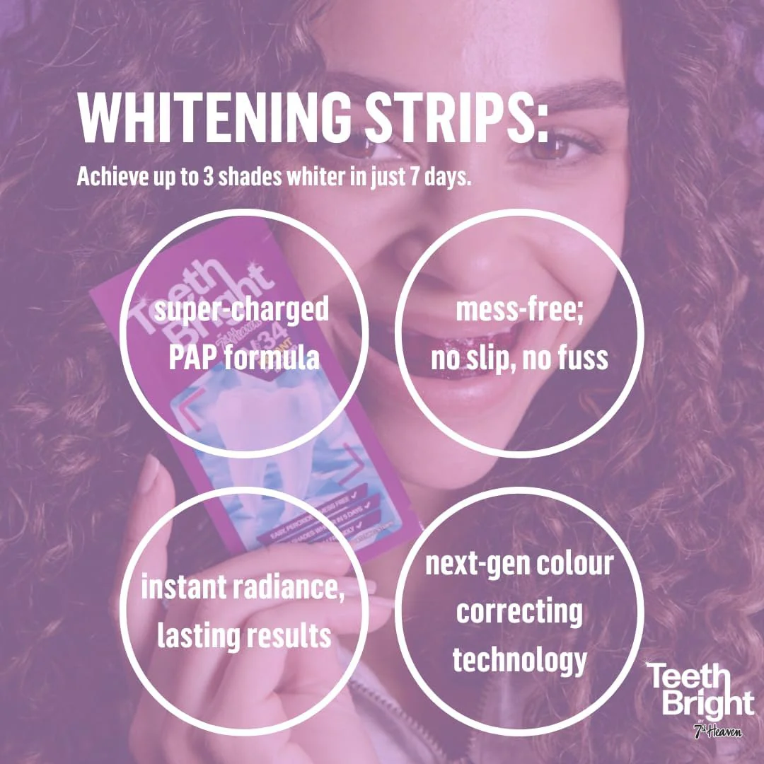 7th Heaven Teeth Bright Whitening Strips 14s - Image 3