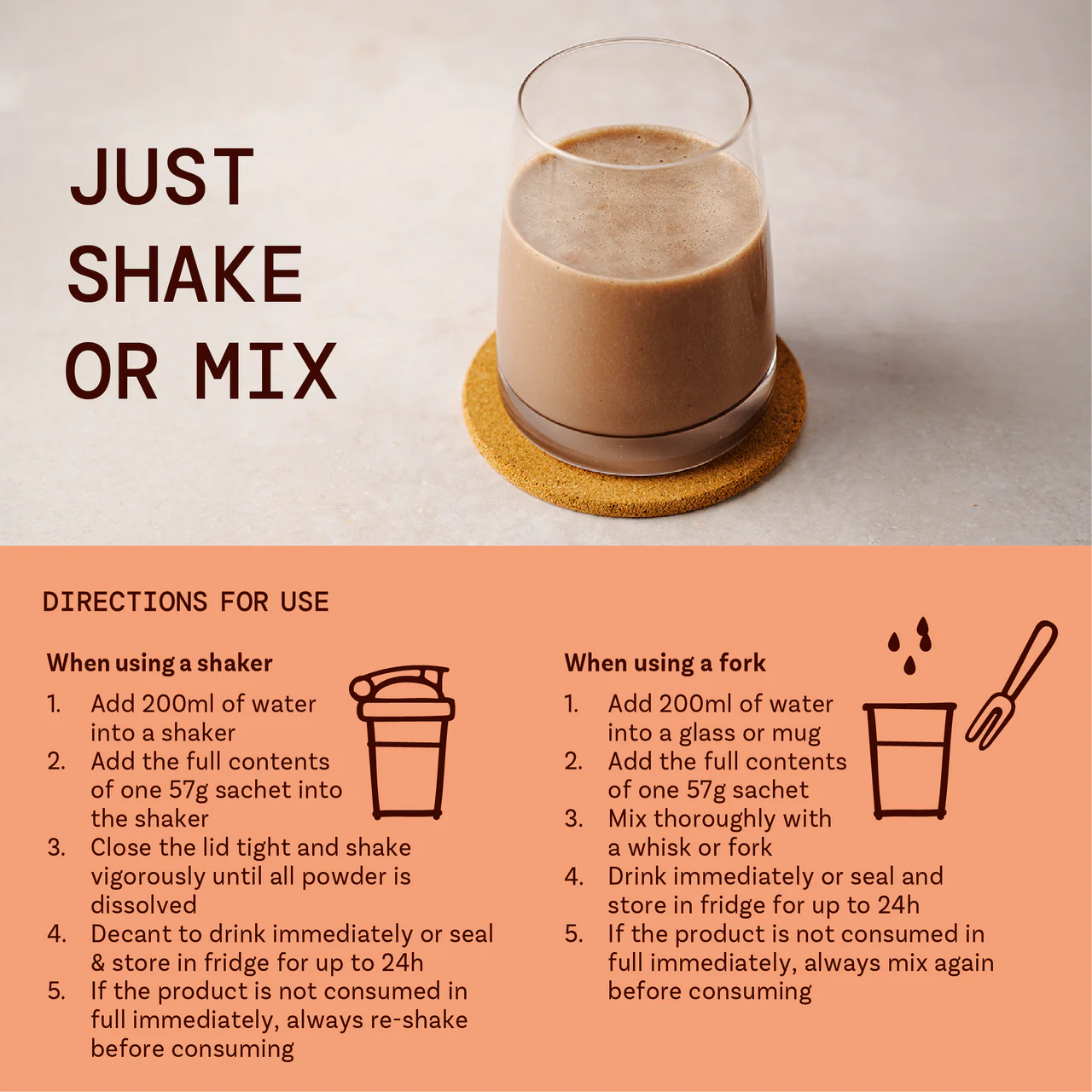 Adday Chocolate Orange Flavoured Shake 7 Sachets - Image 4