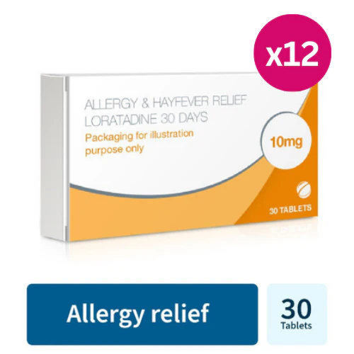 Allergy & Hayfever Relief Loratadine 12 Months Supply