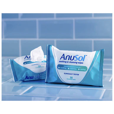 Anusol Soothing & Cleansing Flushable Wipes for Hemorrhoids and Piles Treatment 30 Pack - Image 2