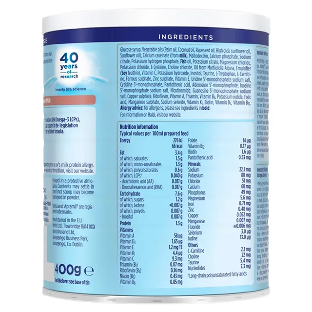 Aptamil Lactose Free First Infant Milk from Birth 400g - Image 2