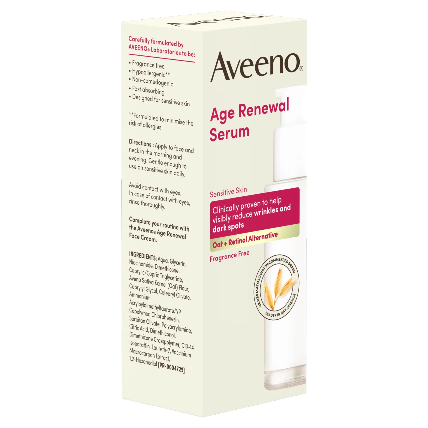 Aveeno Face Age Renewal Serum Retinol Alternative 30ml - Image 2