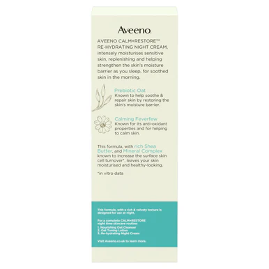 Aveeno Face Calm & Restore Night Cream Moisturiser 50ml - Image 7