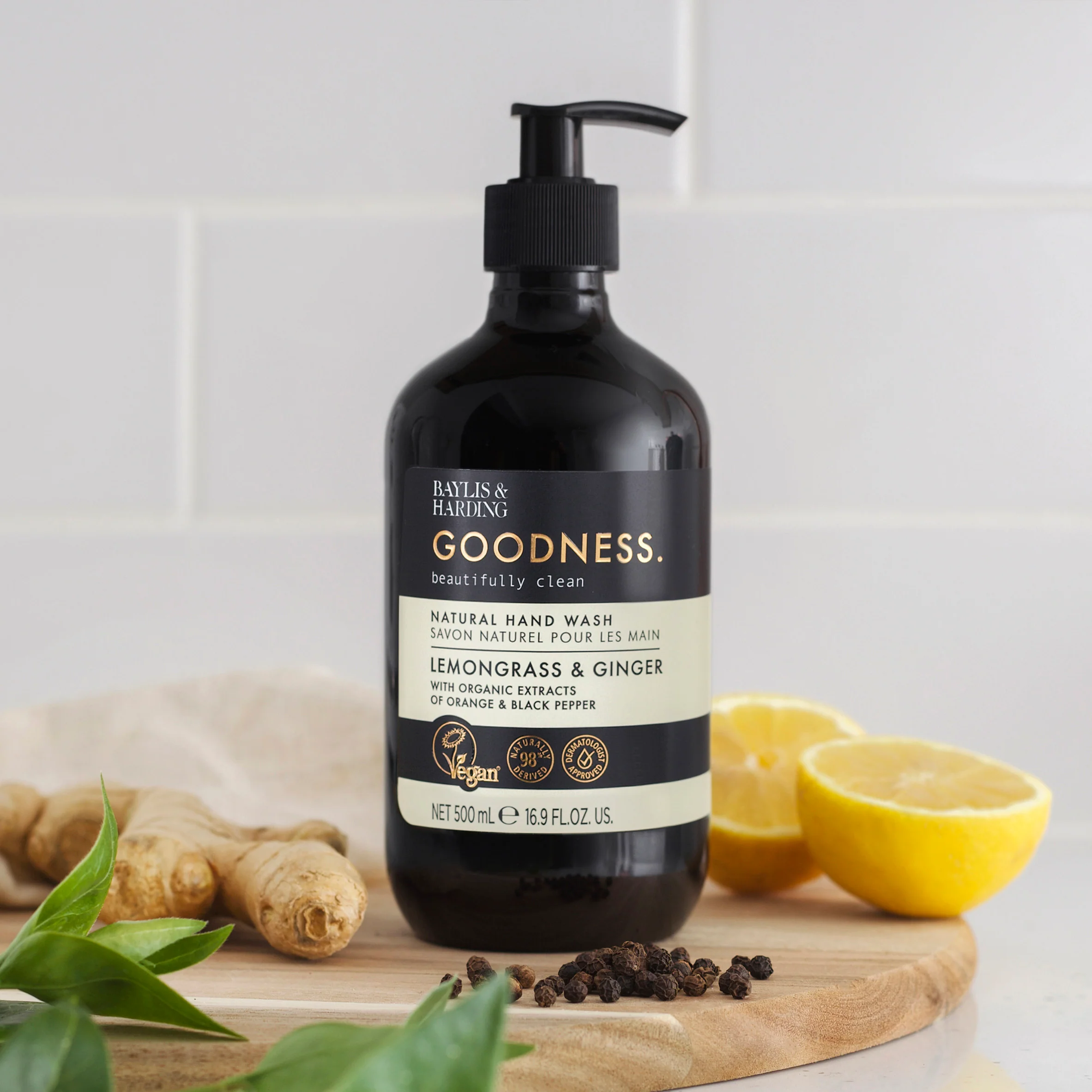 Baylis & Harding Goodness Lemongrass & Ginger Hand Wash 500ml - Image 3