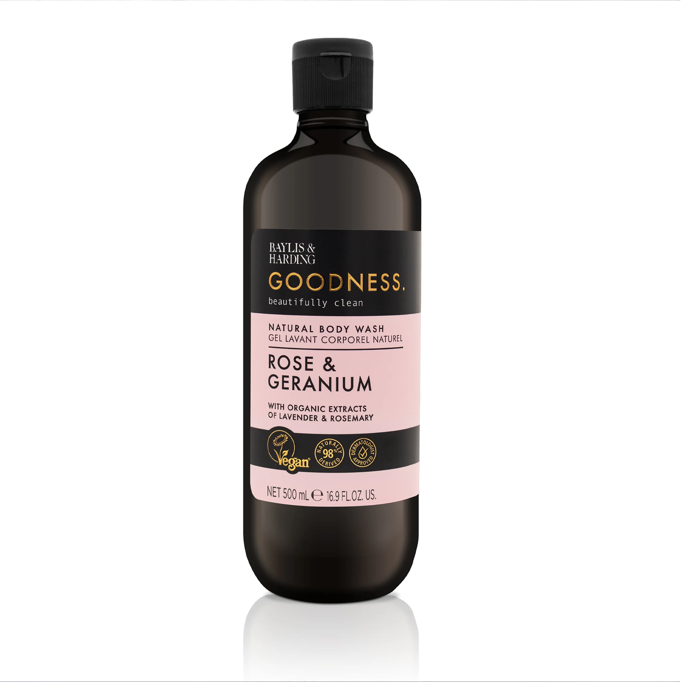Baylis & Harding Goodness Rose & Geranium Body Wash 500ml