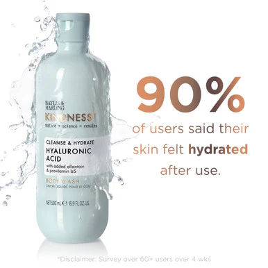 Baylis & Harding Kindness+ Hyaluronic Acid Moisture & Hydrate Body Wash 500ml - Image 2