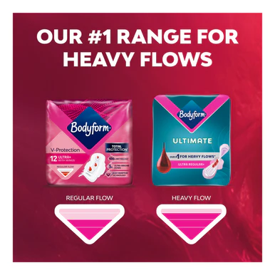 Bodyform Ultimate Ultra Regular Sanitary Towels with Wings 12s - Image 2