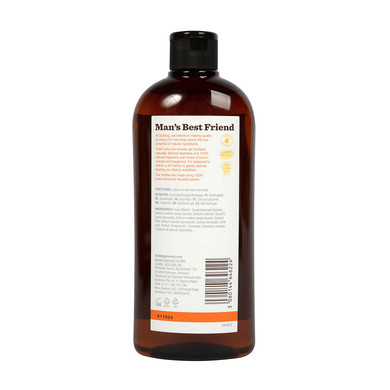 Bulldog Lemon & Bergamot Shower Gel 500ml - Image 2