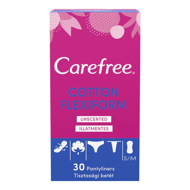 Carefree Flexiform Unscented Pantyliners 30 Pack