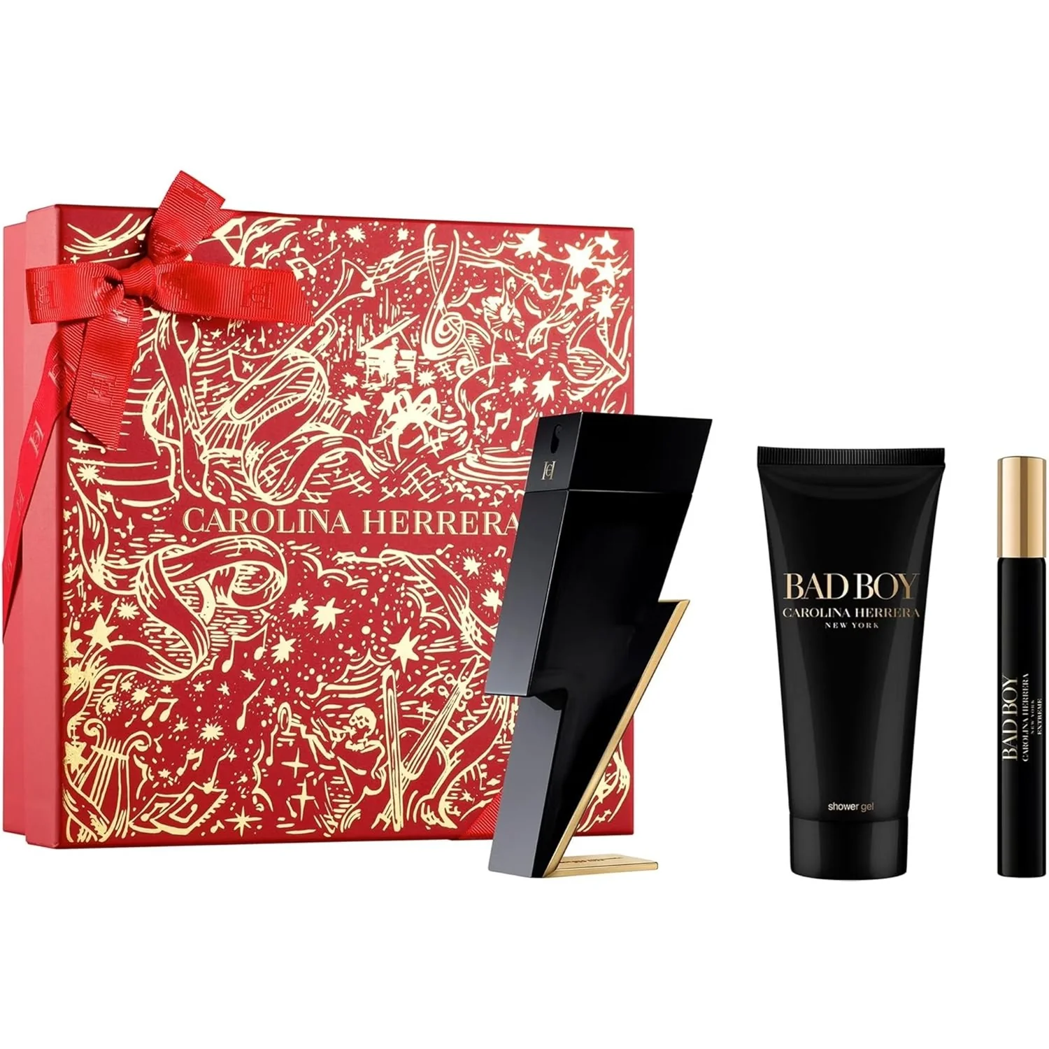 Carolina Herrera Bad Boy Gift Set EDT 50ml + EDT 10ml + Shower Gel 100ml