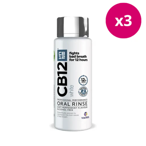 CB12 Whitening Peppermint Mouthwash 250ml x 3