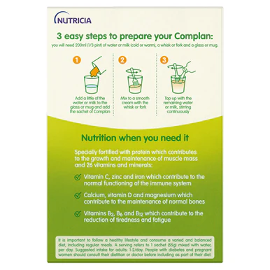 Complan Banana Nutritional Drink 4 x 55g Sachets - Image 3
