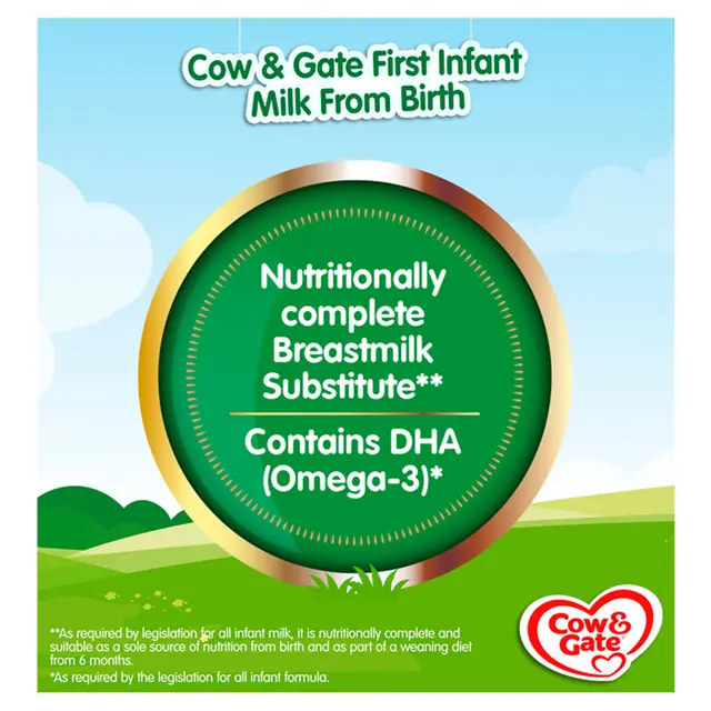 Cow & Gate 1 First Baby Milk Formula From Birth 800g - Image 3