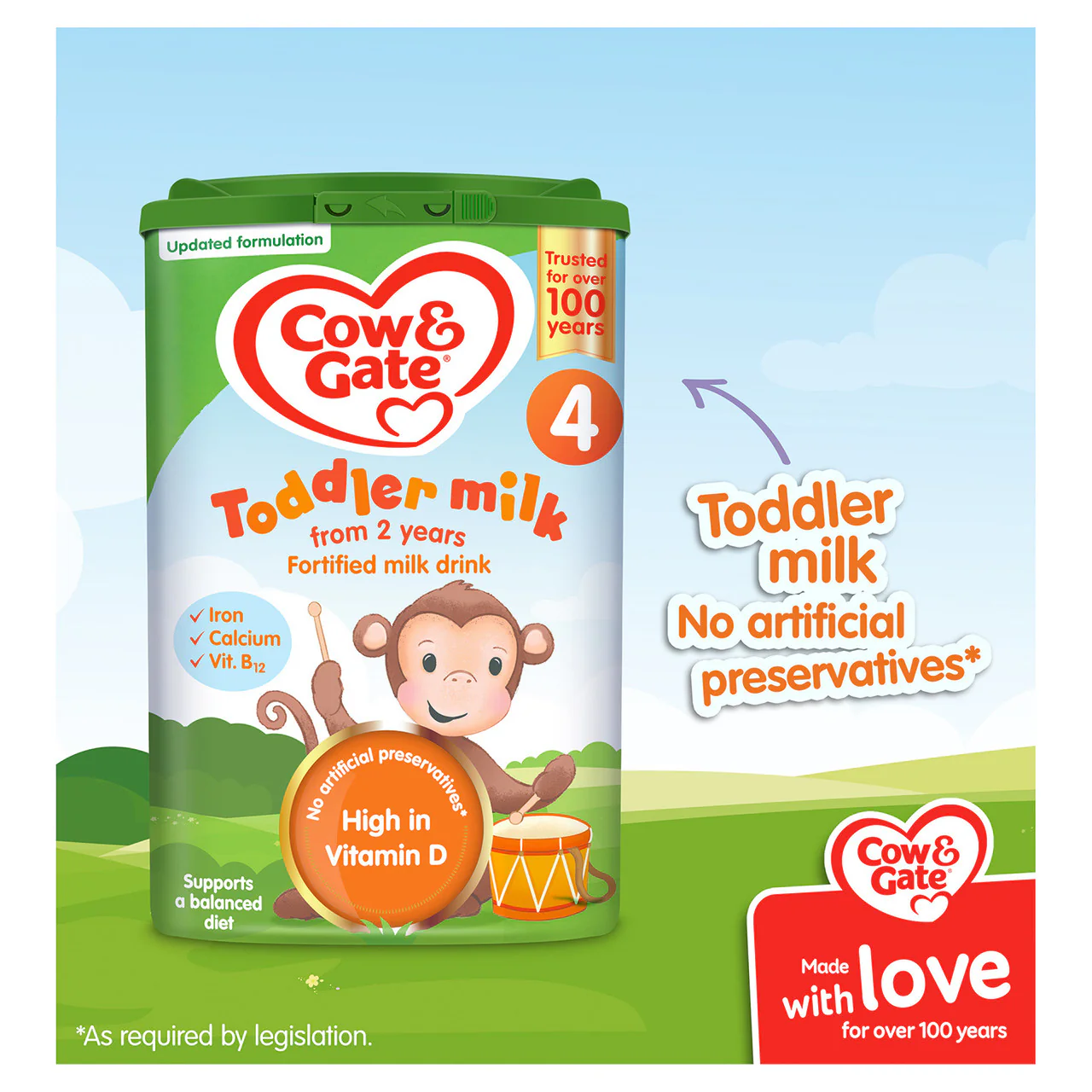 Cow & Gate 4 Toddler Milk Formula 2-3 Years 800g - Image 2