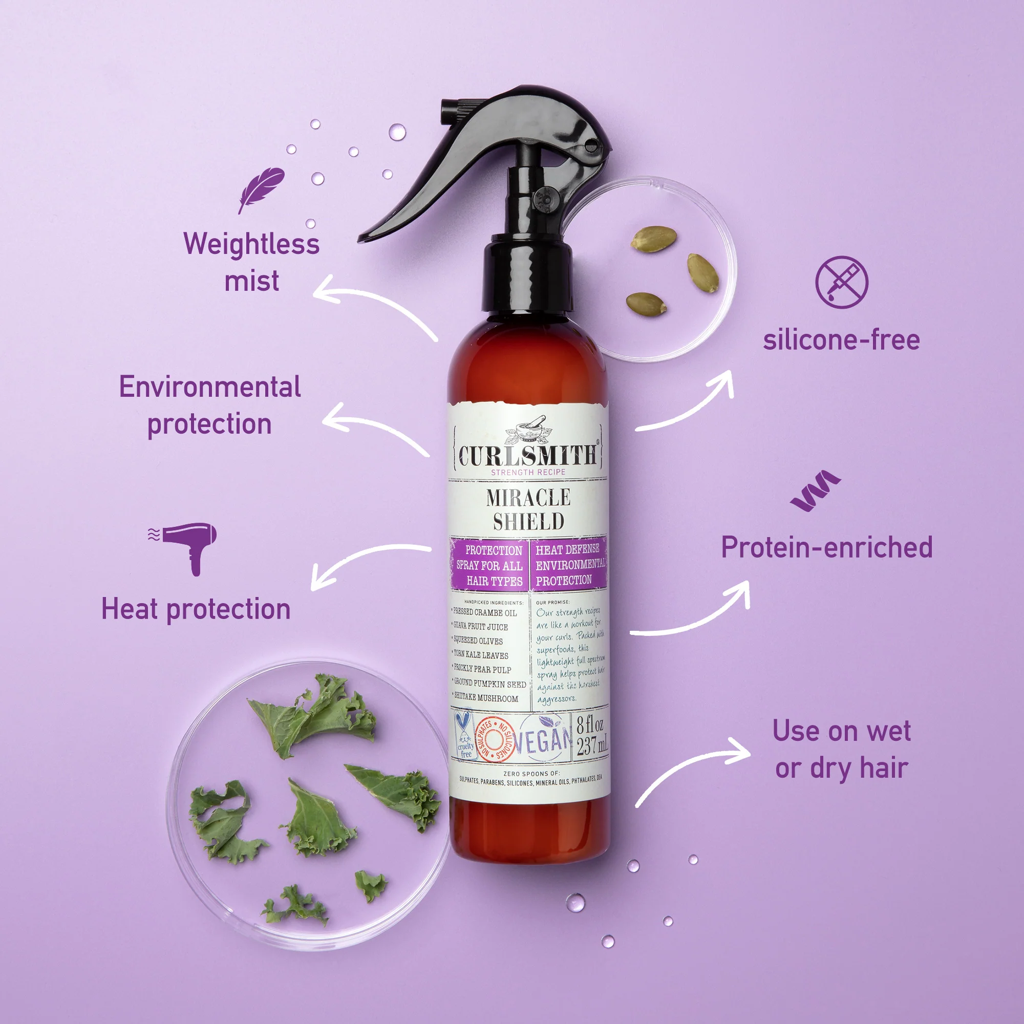 Curlsmith Miracle Shield Spray 237ml - Image 2