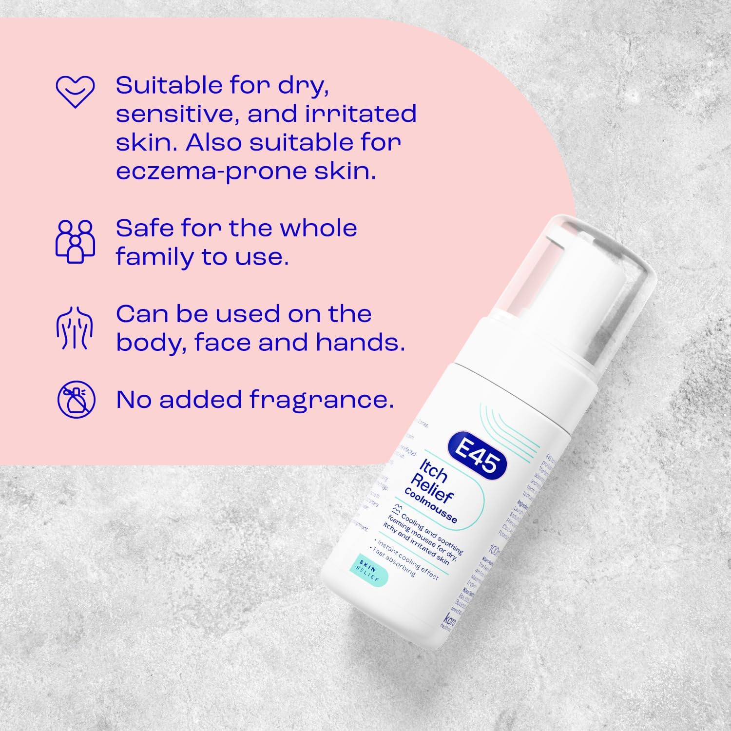 E45 Itch Relief Coolmousse 100ml - Image 5