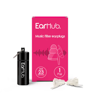 EarHub Music Filter Earplugs With Keychain Case