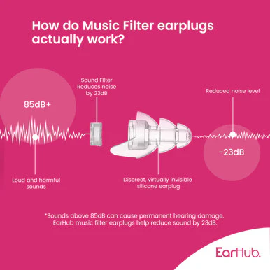 EarHub Music Filter Earplugs With Keychain Case - Image 4