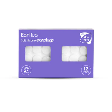 EarHub Sleepwell Premium Silicone Earplugs with Aloe Vera 12 Pairs