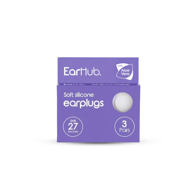 EarHub Sleepwell Premium Silicone Earplugs with Aloe Vera 3 Pairs