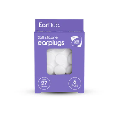 EarHub Sleepwell Premium Silicone Earplugs With Aloe Vera 6 Pairs