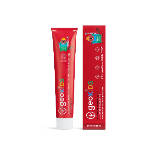 Georganics Strawberry Toothpaste with Hydroxyapatite 75ml - Image 2
