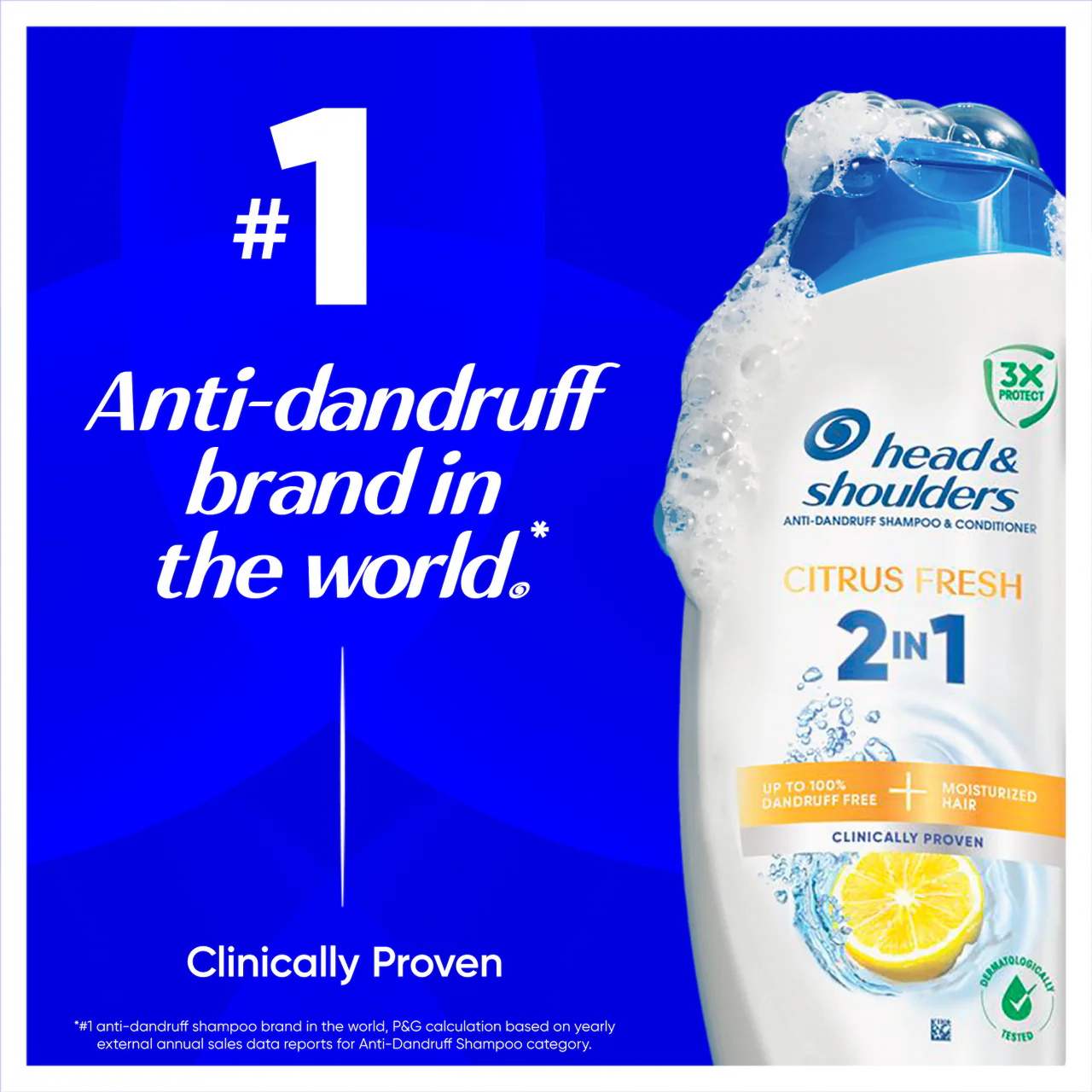 Head & Shoulders Citrus Fresh 2in1 Shampoo 330ml - Image 3