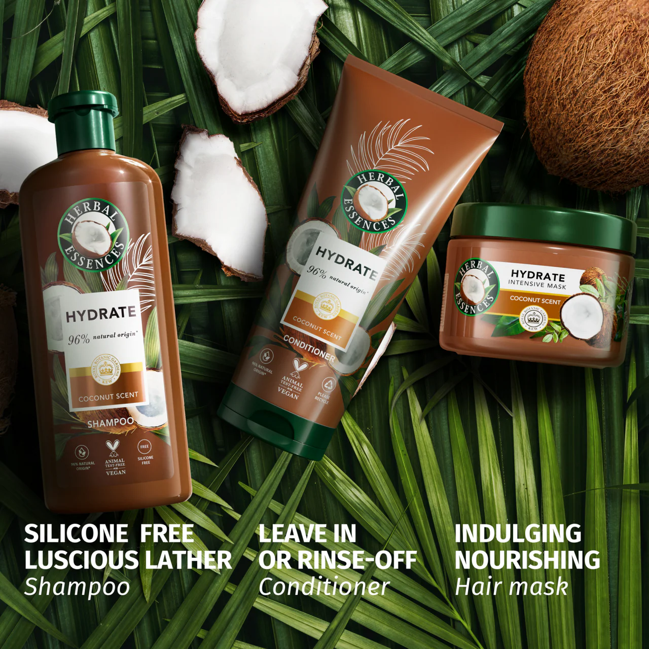 Herbal Essences Coconut Scent Hydrate Shampoo 350ml - Image 5