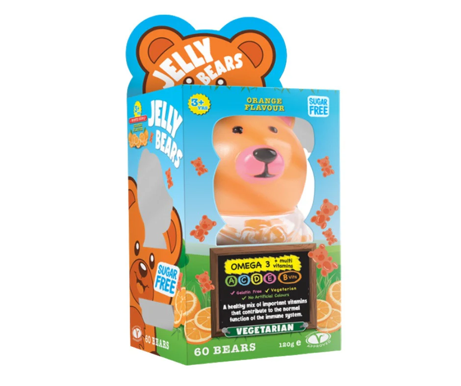 Jelly Bear Omega 3 Jar 60 Gummies