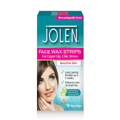Jolen Facial Wax Strips 16s