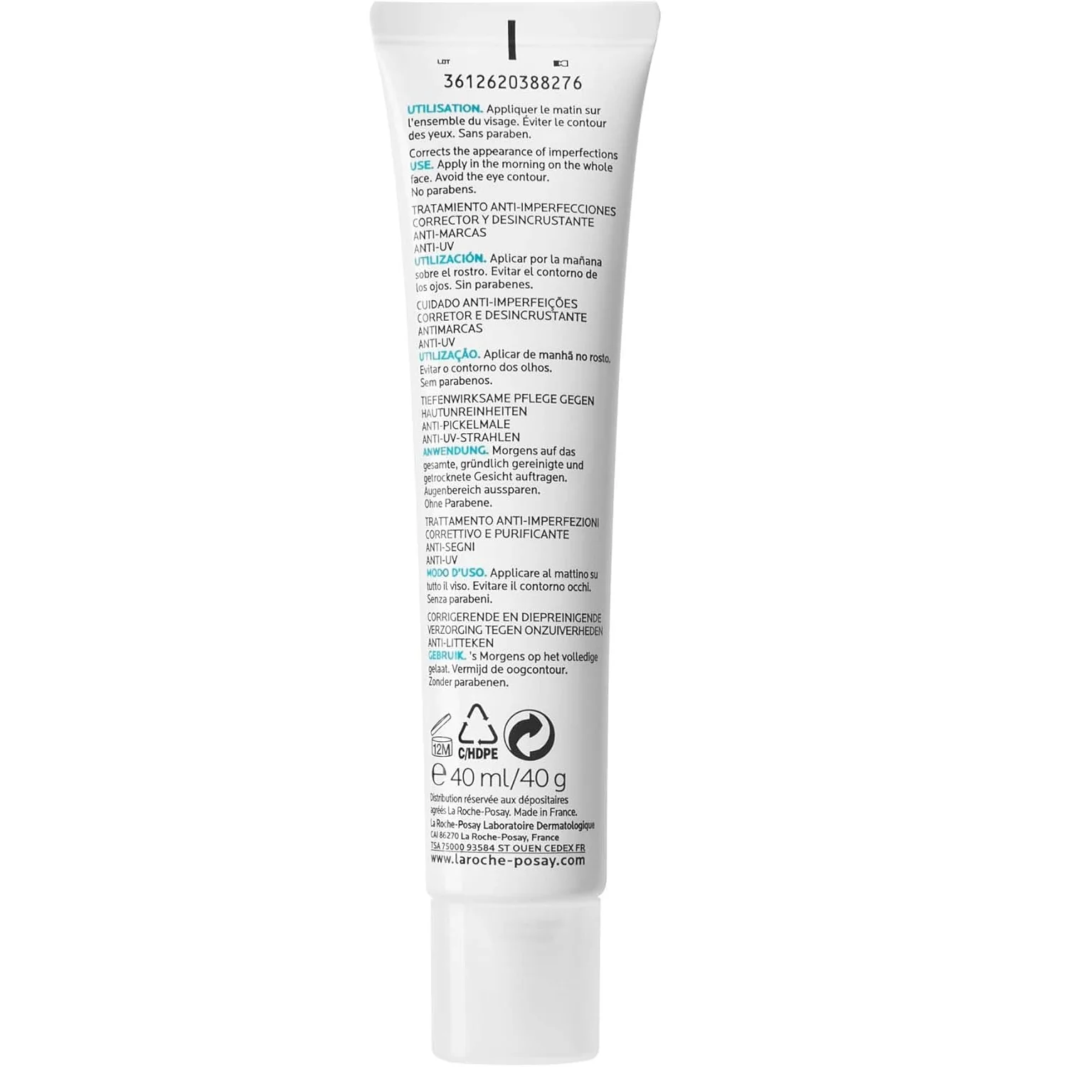 La Roche Posay Effaclar Duo+ SPF30 Anti Imperfection Moisturiser 40ml - Image 2