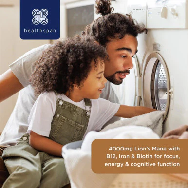 Healthspan LionÃ¢â‚¬â„¢s Mane Clarity & Focus 60 Capsules - Image 3