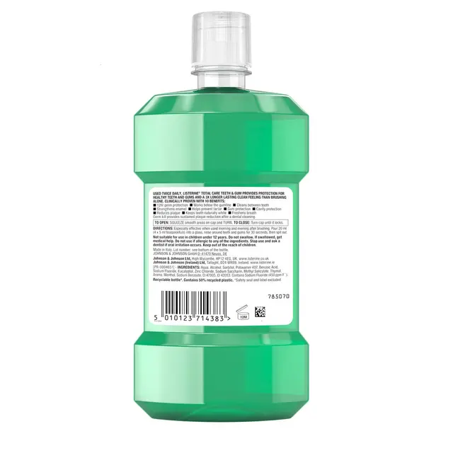Listerine Total Care Teeth & Gum Defence Mouthwash Fresh Mint 500ml - Image 2