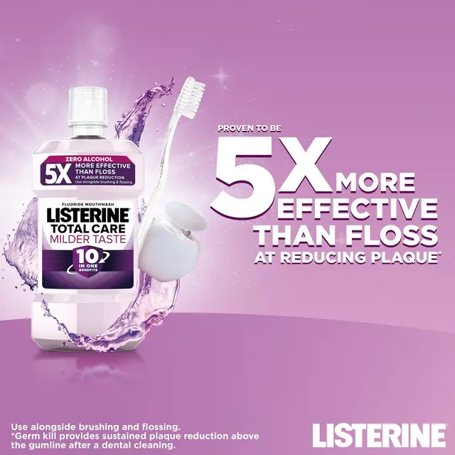 Listerine Total Care Zero Mouthwash Smooth Mint 500ml - Image 4