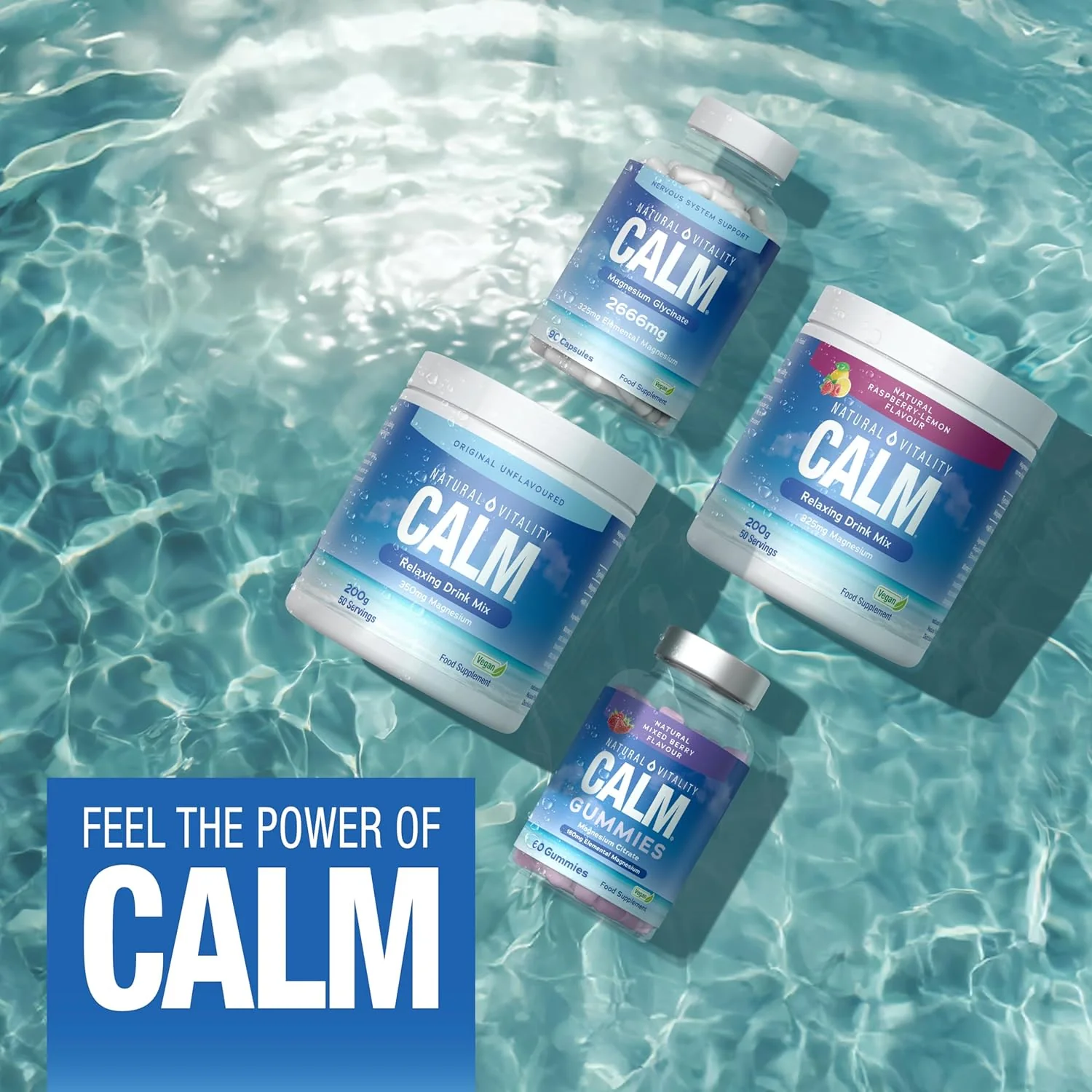 Natural Vitality Calm Relaxing Drink Mix Raspberry Lemon Flavour 400g - Image 9