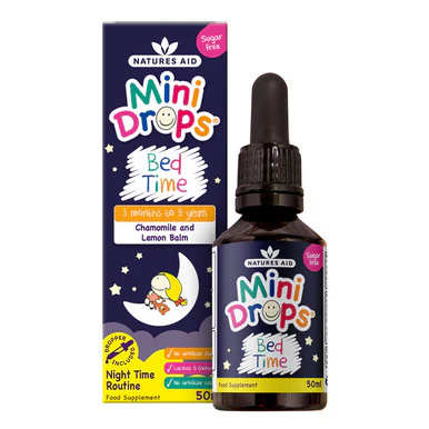 Natures Aid Mini Drops Bed Time (Chamomile & Lemon Balm) 50ml