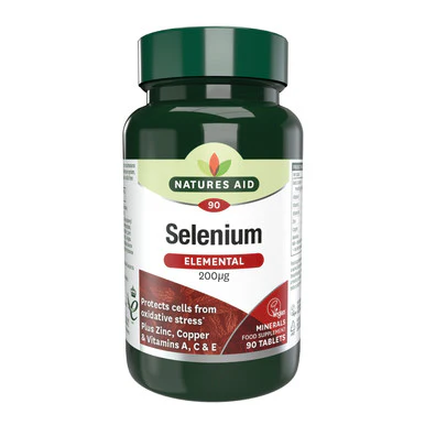 Natures Aid Selenium 200ug (with Zinc and vitamins A, C & E) 90 Tablets