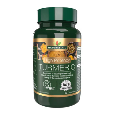 Natures Aid Turmeric 8200mg (High Potency) 30 Capsules
