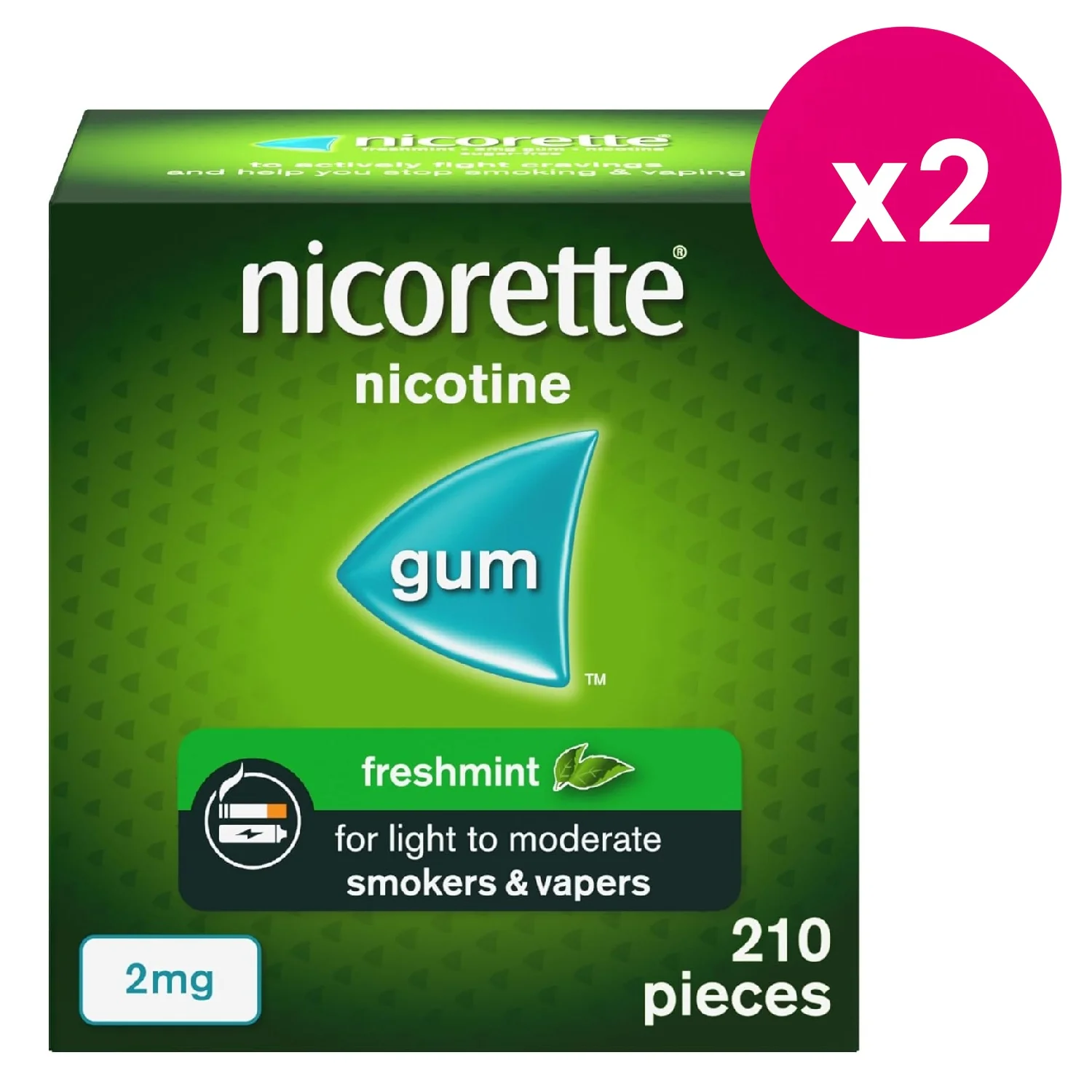 Nicorette Freshmint Gum 2mg 210 Pieces - Image 9