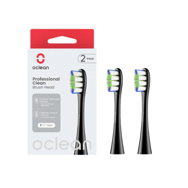 Oclean Professional Clean Brush Head 2 Pack Black