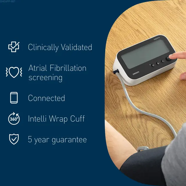 Omron M4 Connect AFib Upper Arm Blood Pressure Monitor (HEM-7196T1-FLE) - Image 6