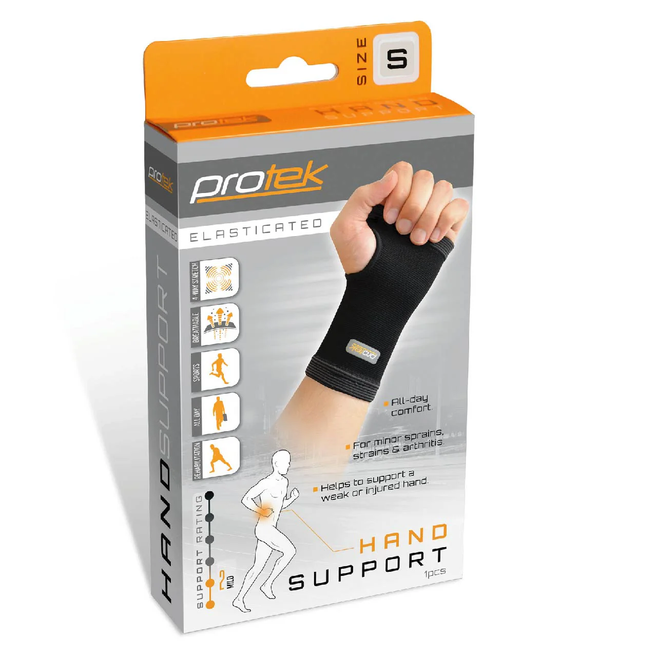Protek Elasticated Hand Support - Small