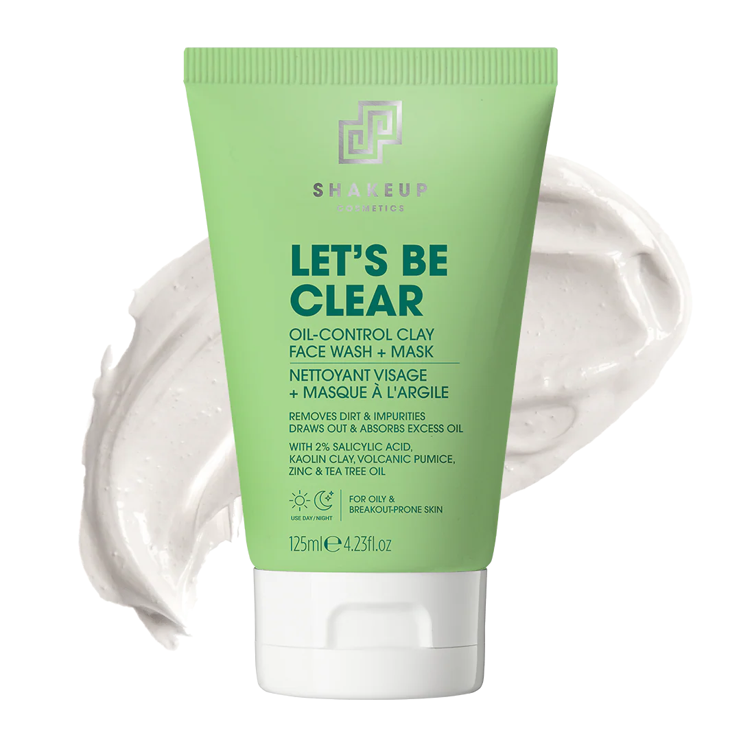 Shakeup LetÃ¢â‚¬â„¢s Be Clear Oil-Control Clay Face Wash + Mask 125ml