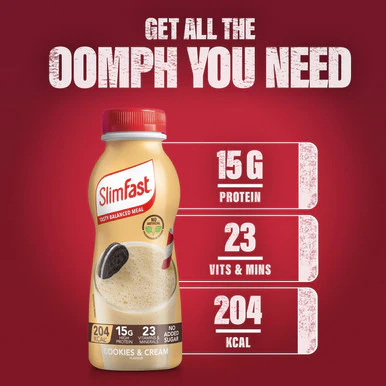 SlimFast Milkshake Cookies & Cream Multipack 6 x 325ml x3 - Image 2