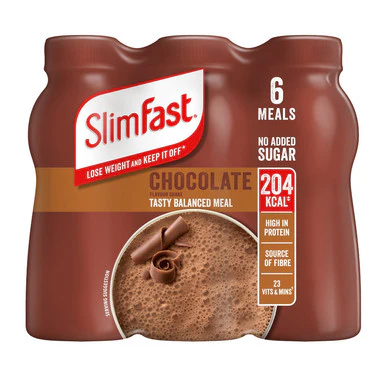 SlimFast Milkshake Multipack Bottle Chocolate 6x325ml