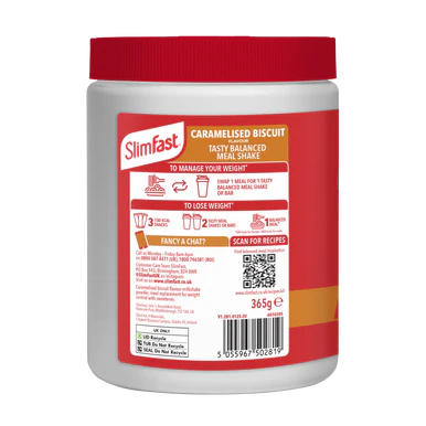 SlimFast Powder Caramelised Biscuit 10 Servings 365g - Image 2