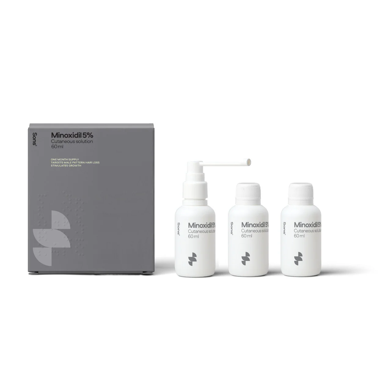Sons Minoxidil 5% Spray 3 Pack - Image 2