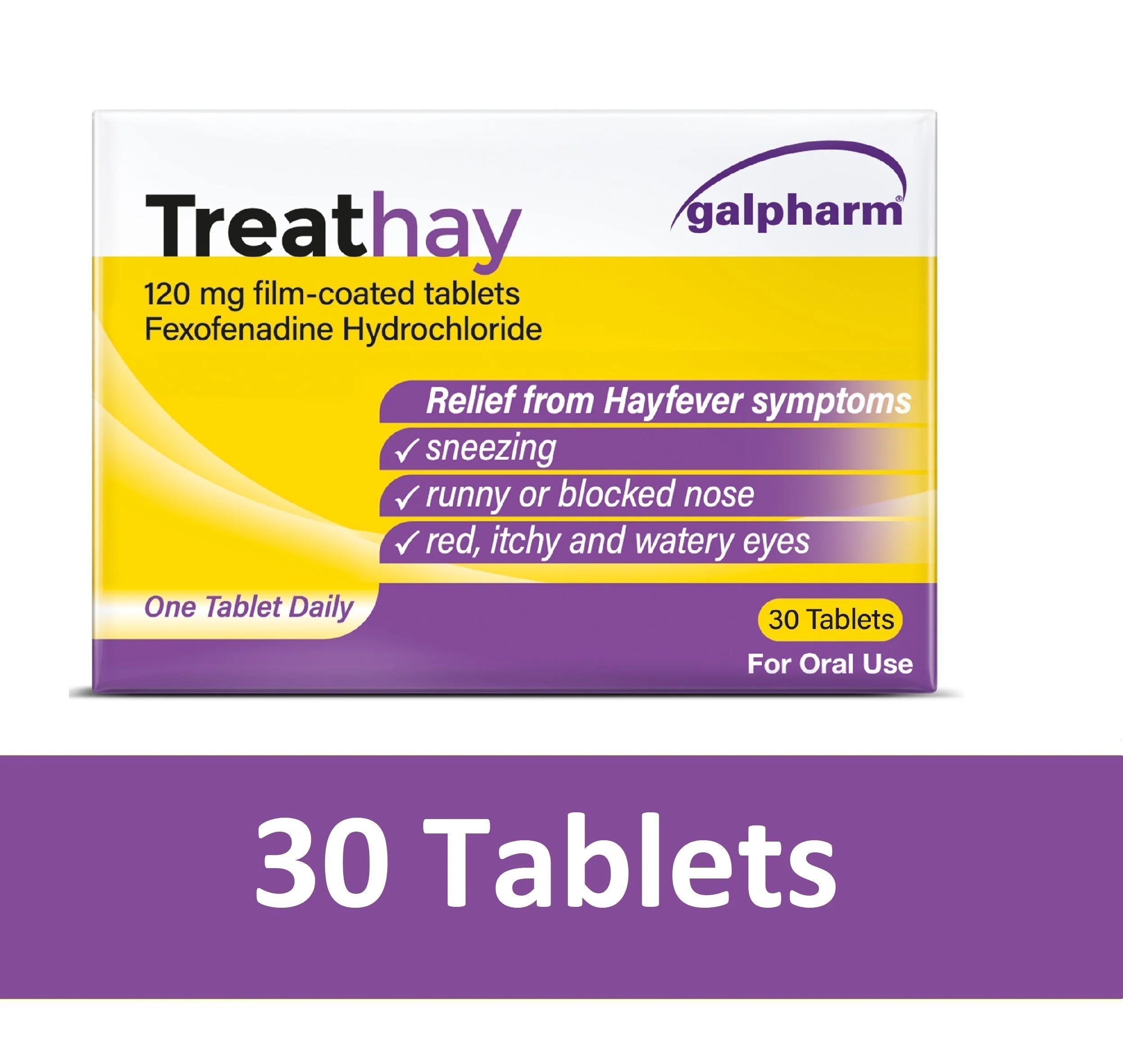 TreatHay 120mg fexofenadine hydrochloride allergy tablets - Image 3